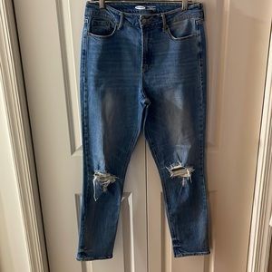 Old Navy Power Straight High Rise Stretchy Jeans